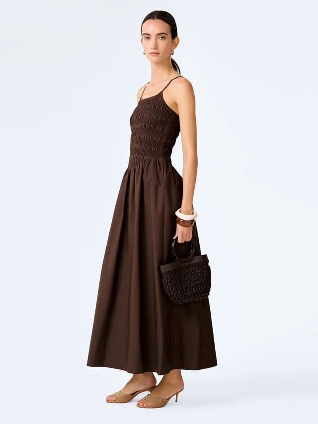 OMNES Paulina Dress in Chocolate - 2
