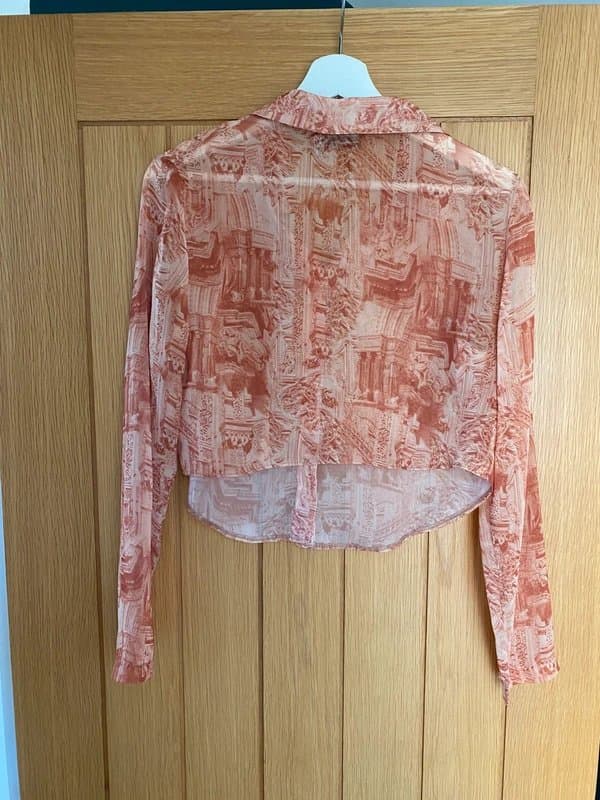 ASOS ASOS Design chiffon style cropped blouse