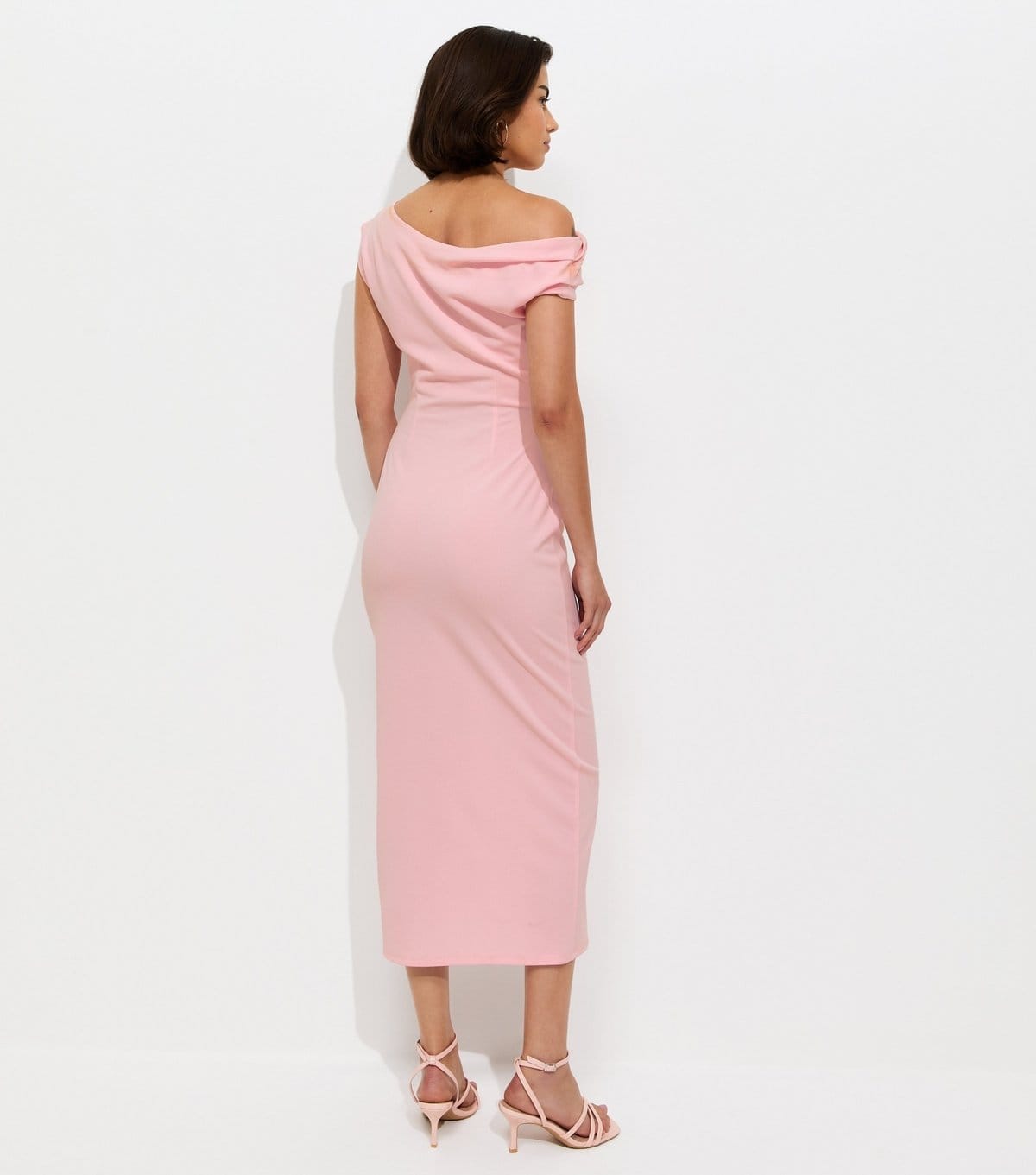 New Look Women's Pink Fallen Shoulder Slit Detail Midi Dress New Look - 4
