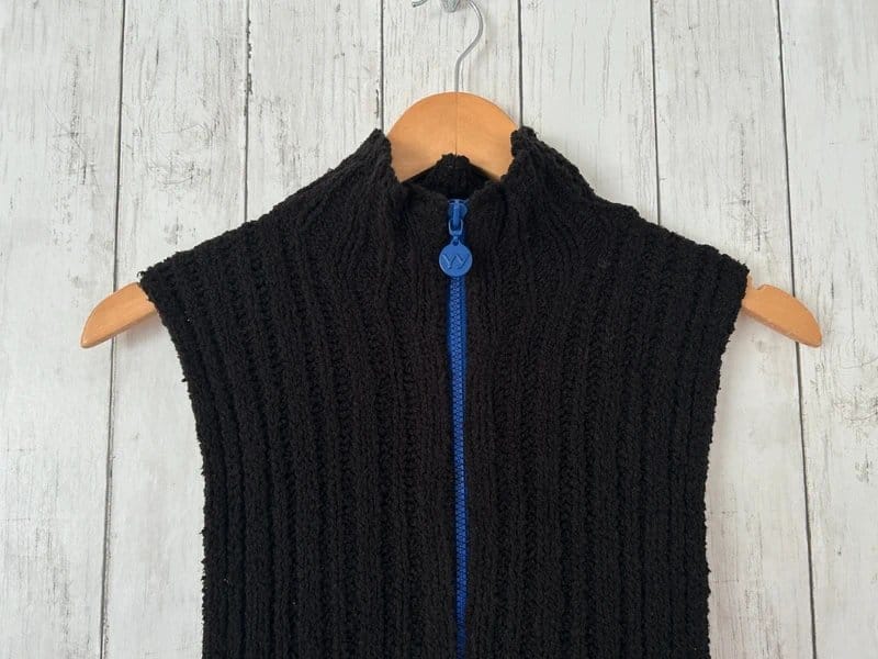 OPEN YY Open YY Ribbed Zip Knit Vest Sleeveless Size 2/UK 10 - 1