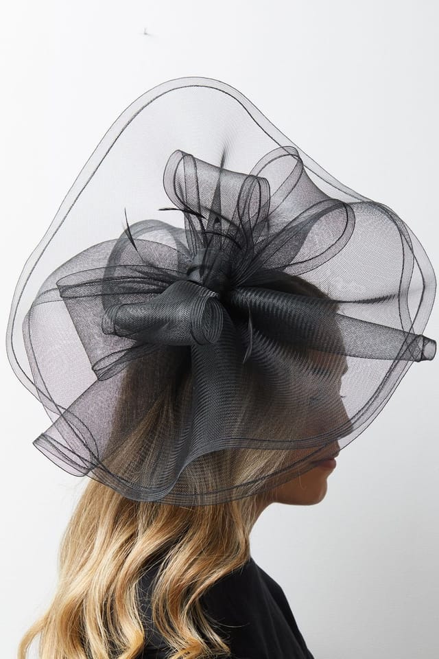 Jon Richard Jon Richard Women's Black Large Hat Fascinator - 2