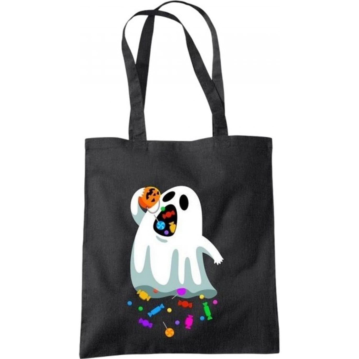 Benjimoji Benjimoji Men's Hungry Ghost Tote Bag in Black