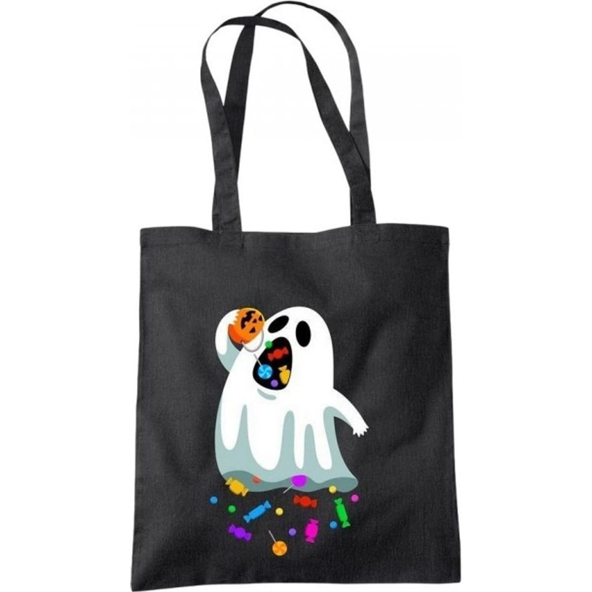 Benjimoji Benjimoji Men's Hungry Ghost Tote Bag in Black - 1