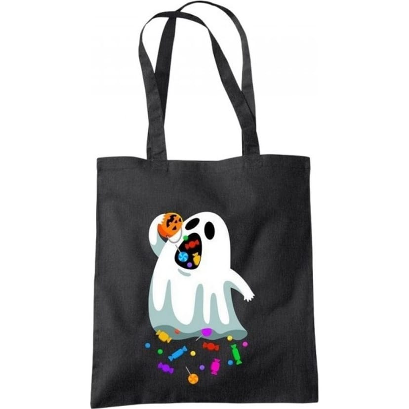 Benjimoji Benjimoji Men's Hungry Ghost Tote Bag in Black - 1