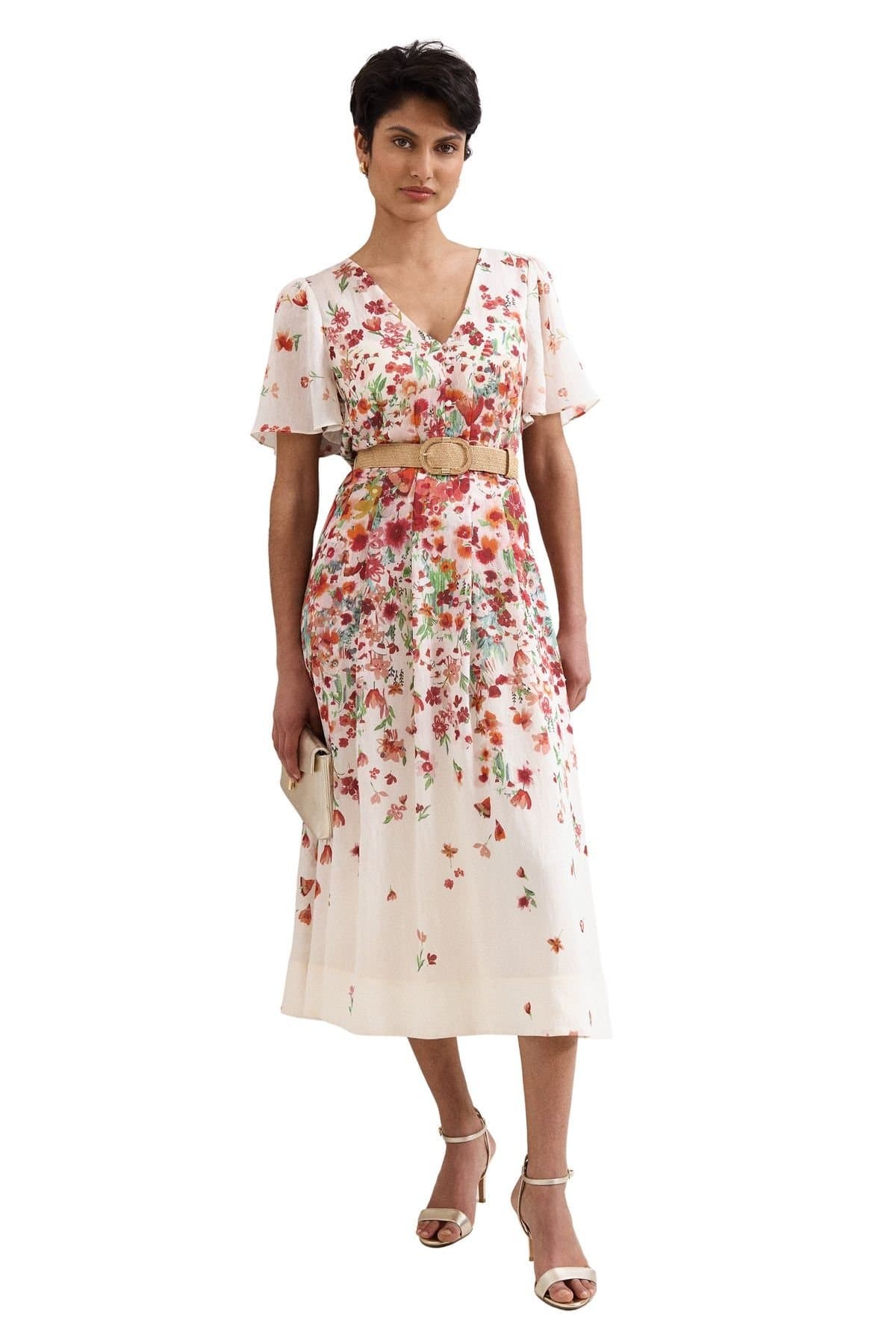 Phase Eight Phase Eight Women's Petite Lovette Dress in Off-White