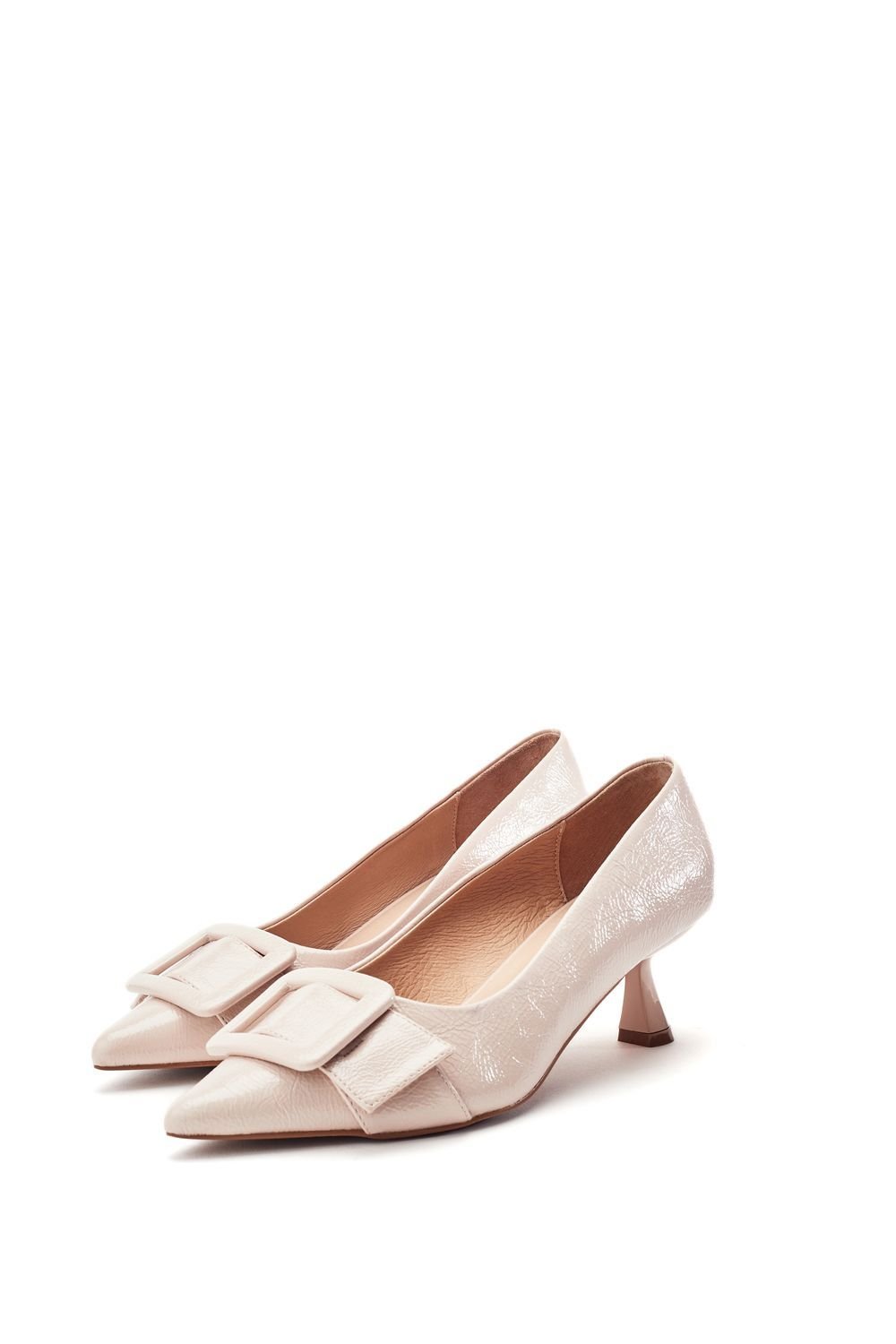 Moda In Pelle Moda In Pelle Women's 'Ghiselle' Patent Court Shoes in Nude - 2