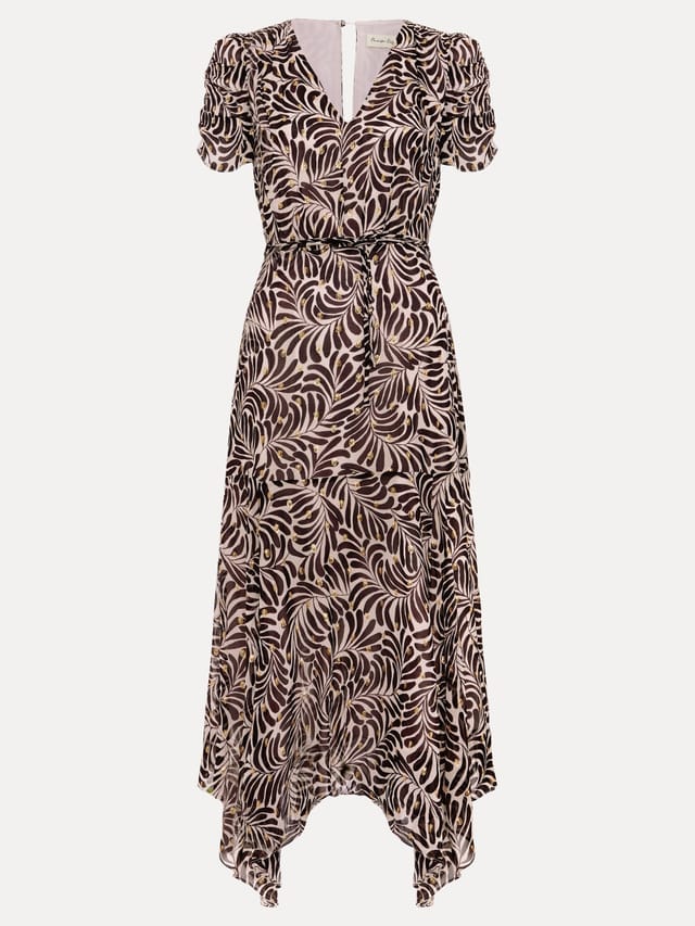 Phase Eight Phase Eight Women's Verity Shimmer Dress in Light Beige - 2