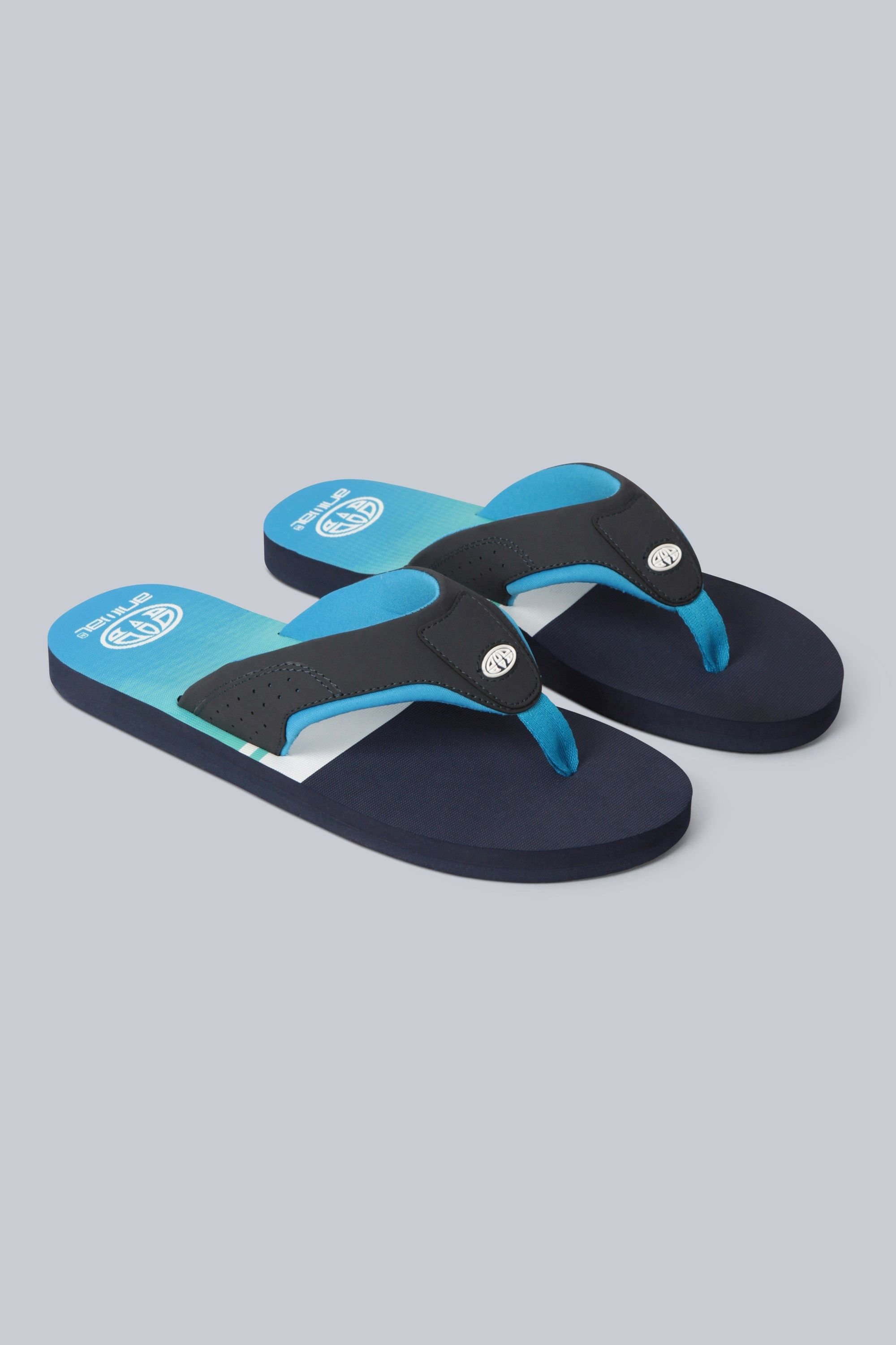 Animal Animal Men's 'Jekyl' Comfortable Beach Slip on Flip Flops in Blue - 2