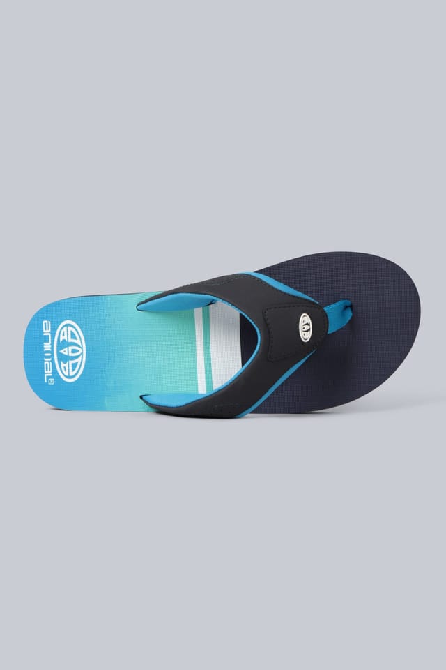 Animal Animal Men's 'Jekyl' Comfortable Beach Slip on Flip Flops in Blue - 3