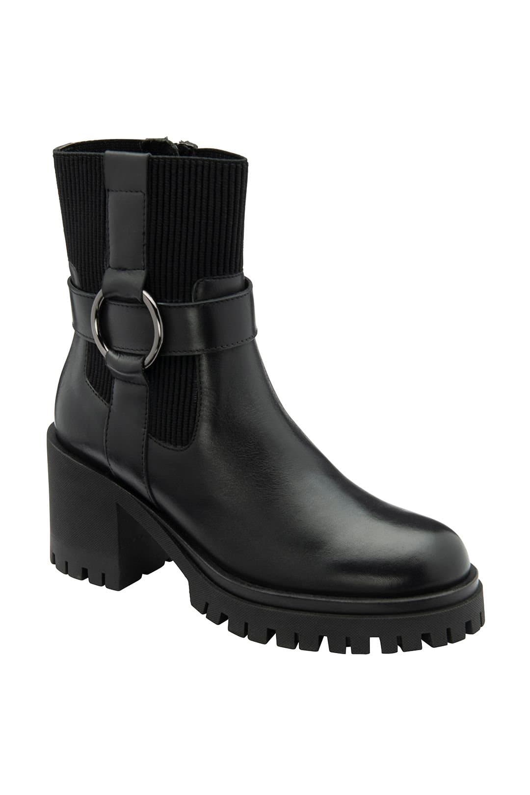 Ravel Ravel Women's Black Leather 'Kirkton' Zip-Up Ankle Boots