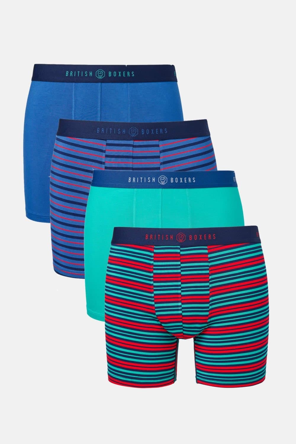 British Boxers British Boxers Men's Pack of Four "Illuminations" Bamboo Stretch Trunks