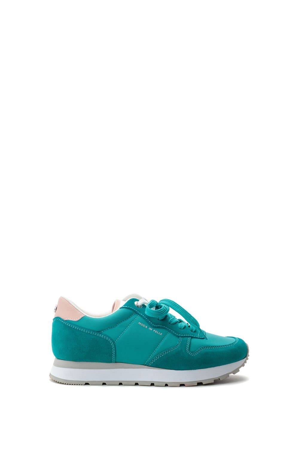 Moda In Pelle Moda In Pelle Women's 'Billiee' Suede Casual Trainers in Turquoise
