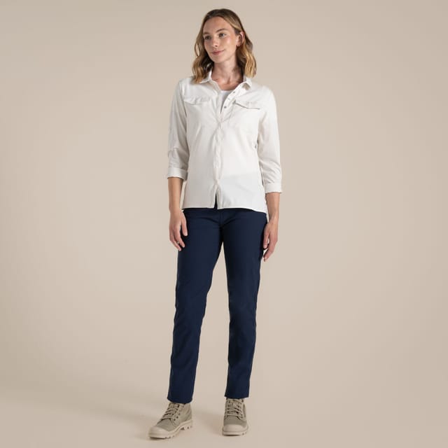 Craghoppers Craghoppers Women's NosiLife Pro Ventilated Long Sleeved Insect-Repellent Shirt in White - 3