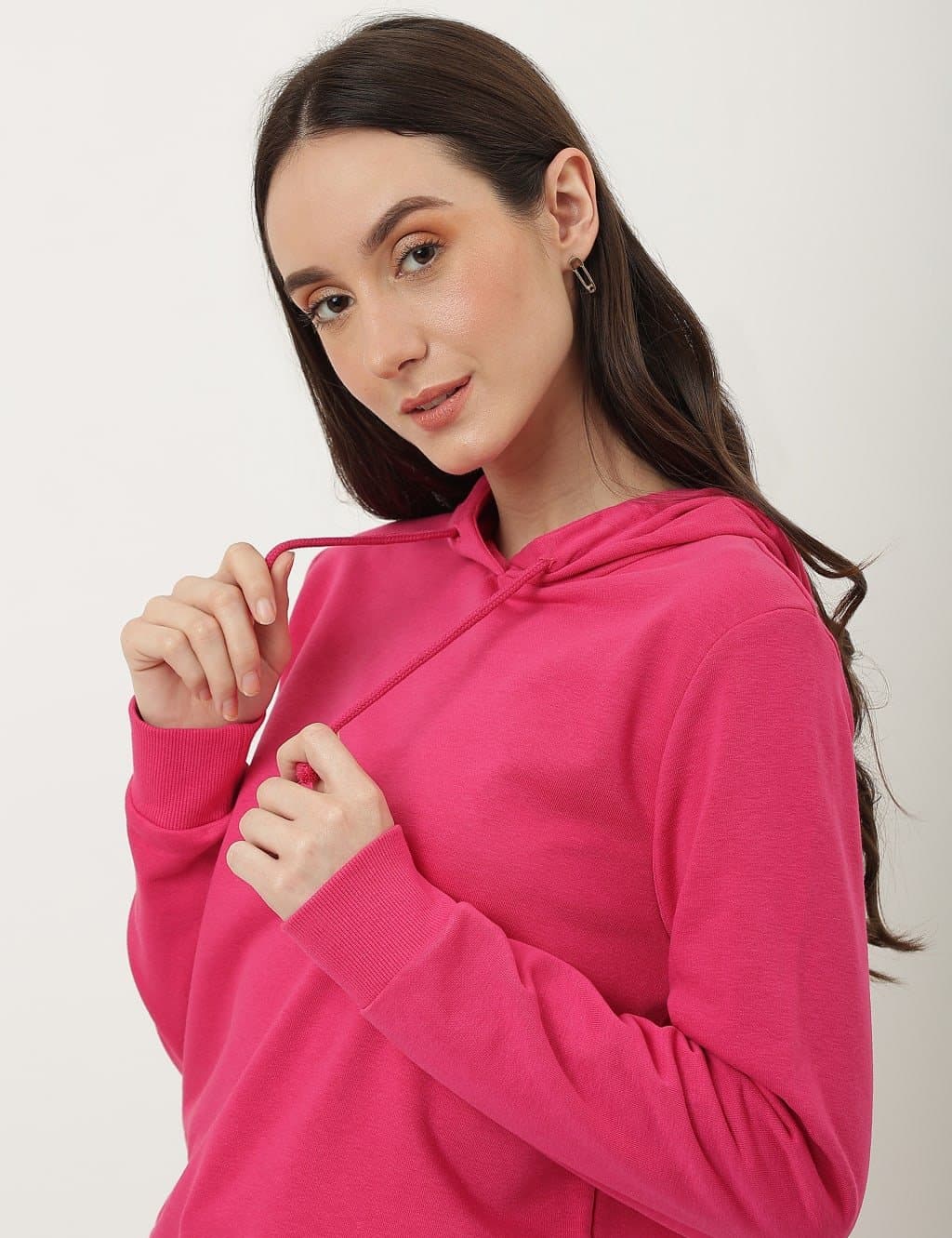 Marks & Spencer M&S Cotton Rich Hoodie Cerise