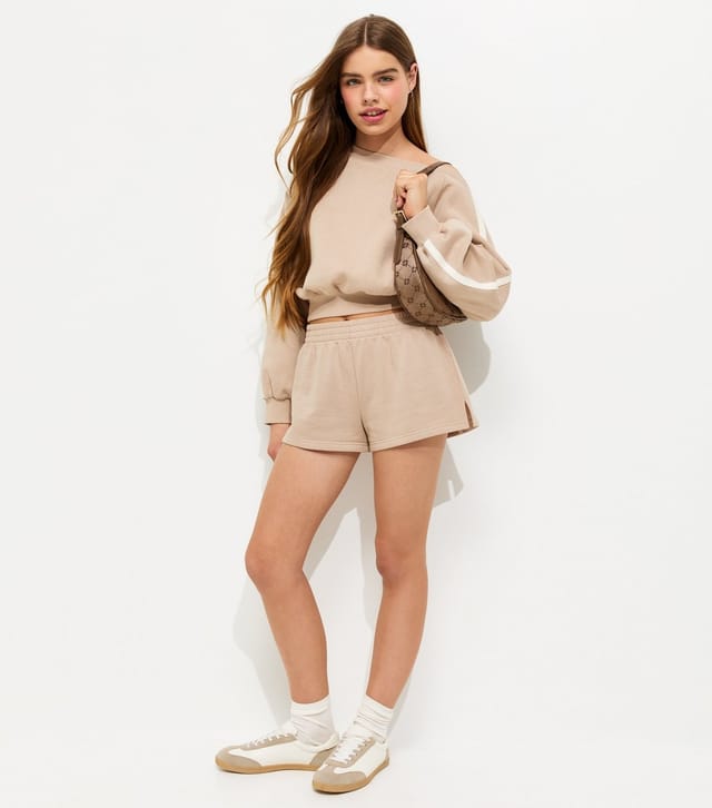 New Look Girls' Camel Side Split Running Shorts New Look - 3