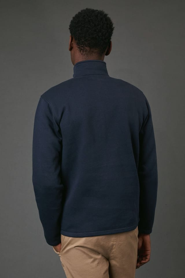 Maine Maine Men's Navy Tobacco Lighthouse Half Zip Jumper - 3