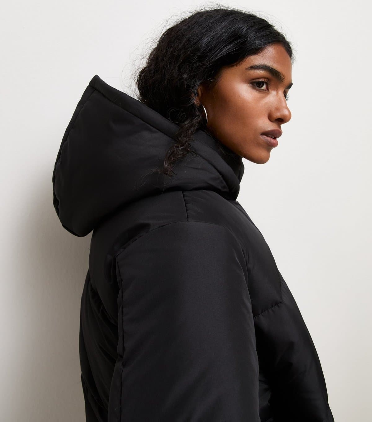 New Look Women's Petite Black Cropped Puffer Jacket New Look