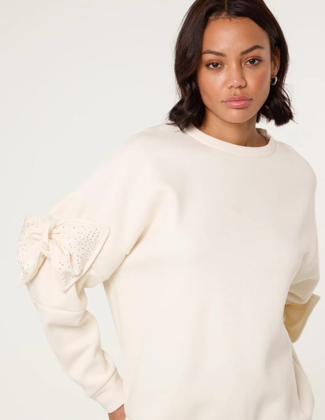 Blue Vanilla Bow Sleeve Sweatshirt - 3