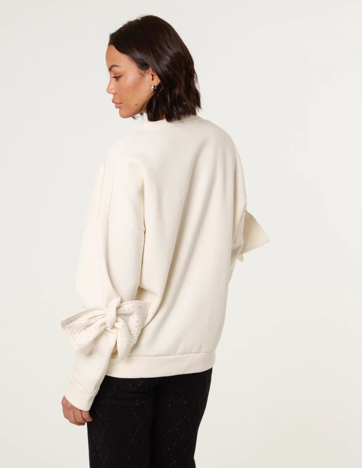 Blue Vanilla Bow Sleeve Sweatshirt - 4