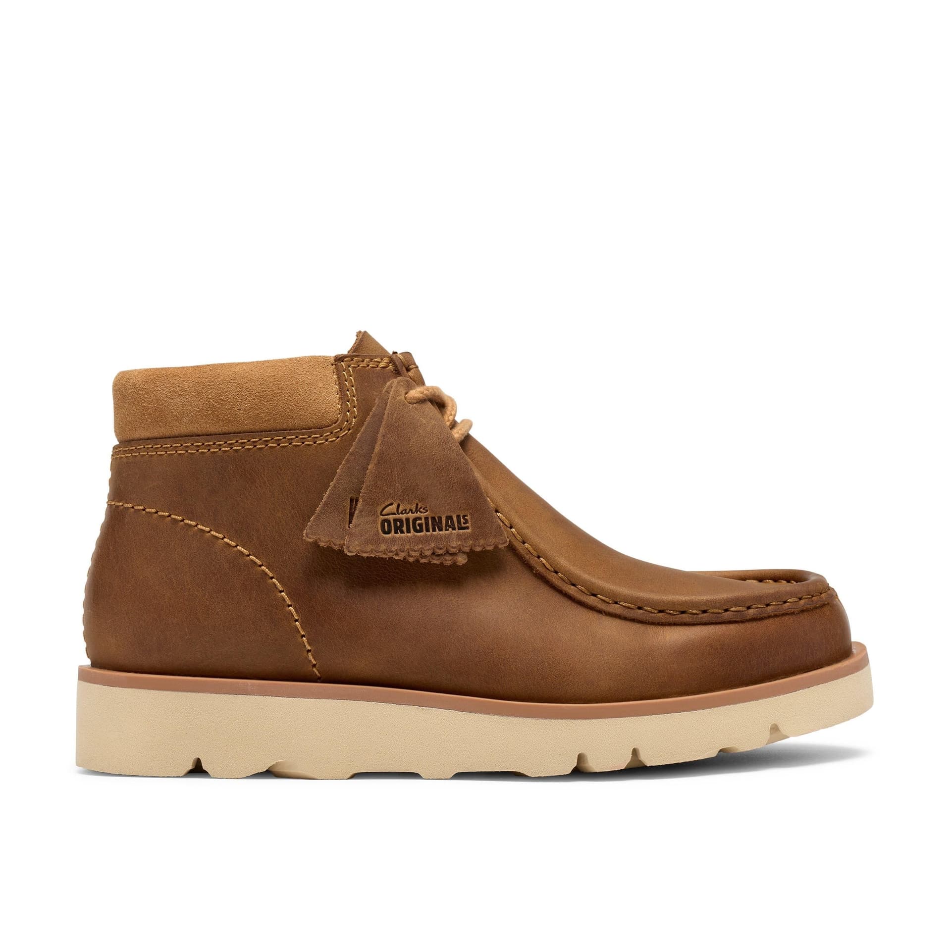 Clarks Clarks Women's Walla Orkhon Tan Leather Ankle Boots, Lace Up in Brown