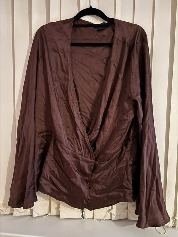ASOS ASOS Chocolate brown button corset top