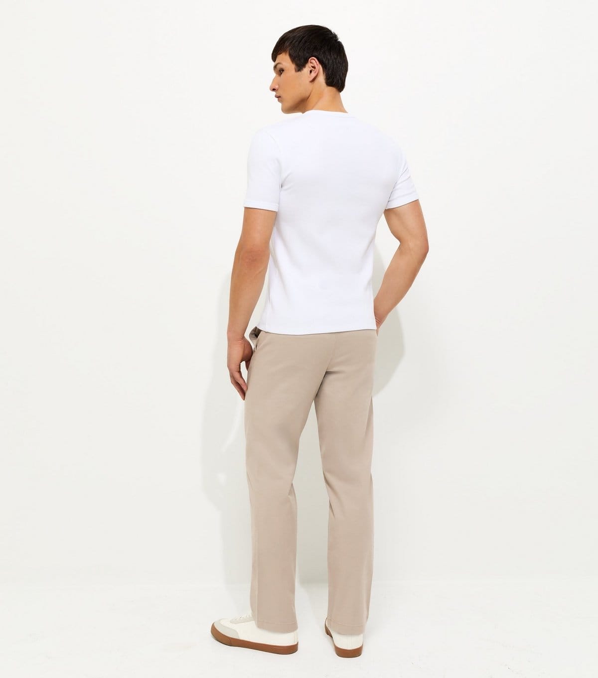 New Look Men's Stone Regular Straight Leg Chino Trousers New Look - 4