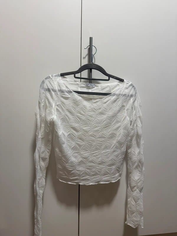 Bershka White bubble long sleeve