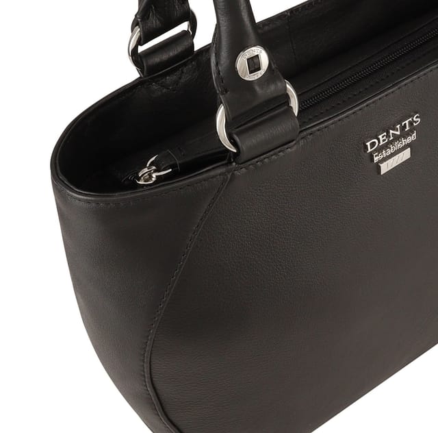 Dents Dents Women's Oxford Leather Shoulder Bag in Black - 3