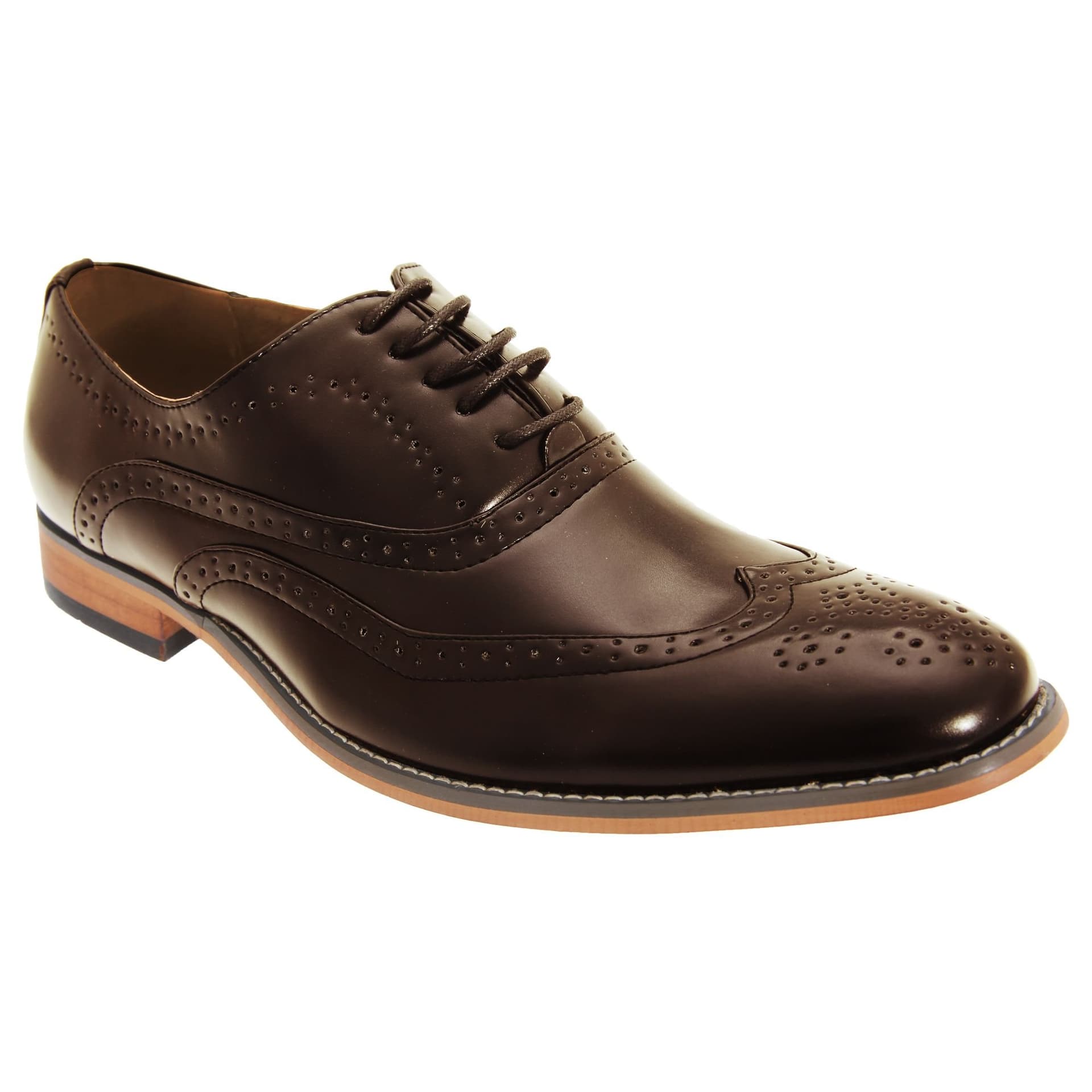 Goor Goor Men's 5 Eyelet Brogue Oxford Shoes in Brown