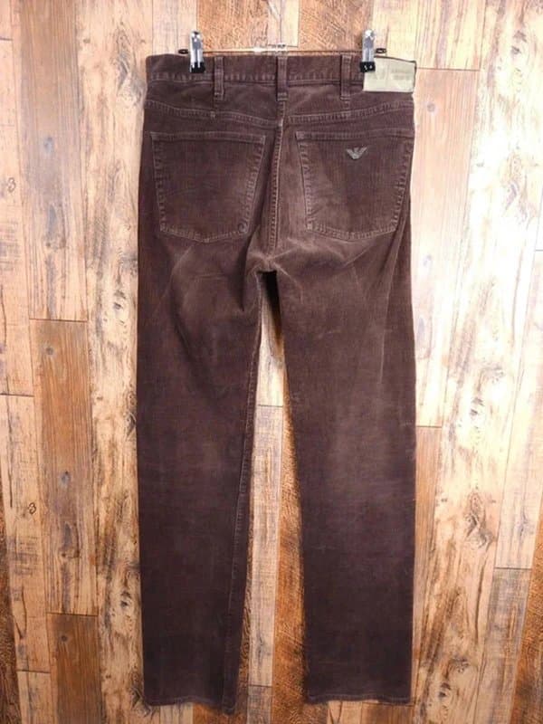 Armani Jeans Armani Jeans J31 Corduroy Trousers - Brown - Designer Regular Fit Pants