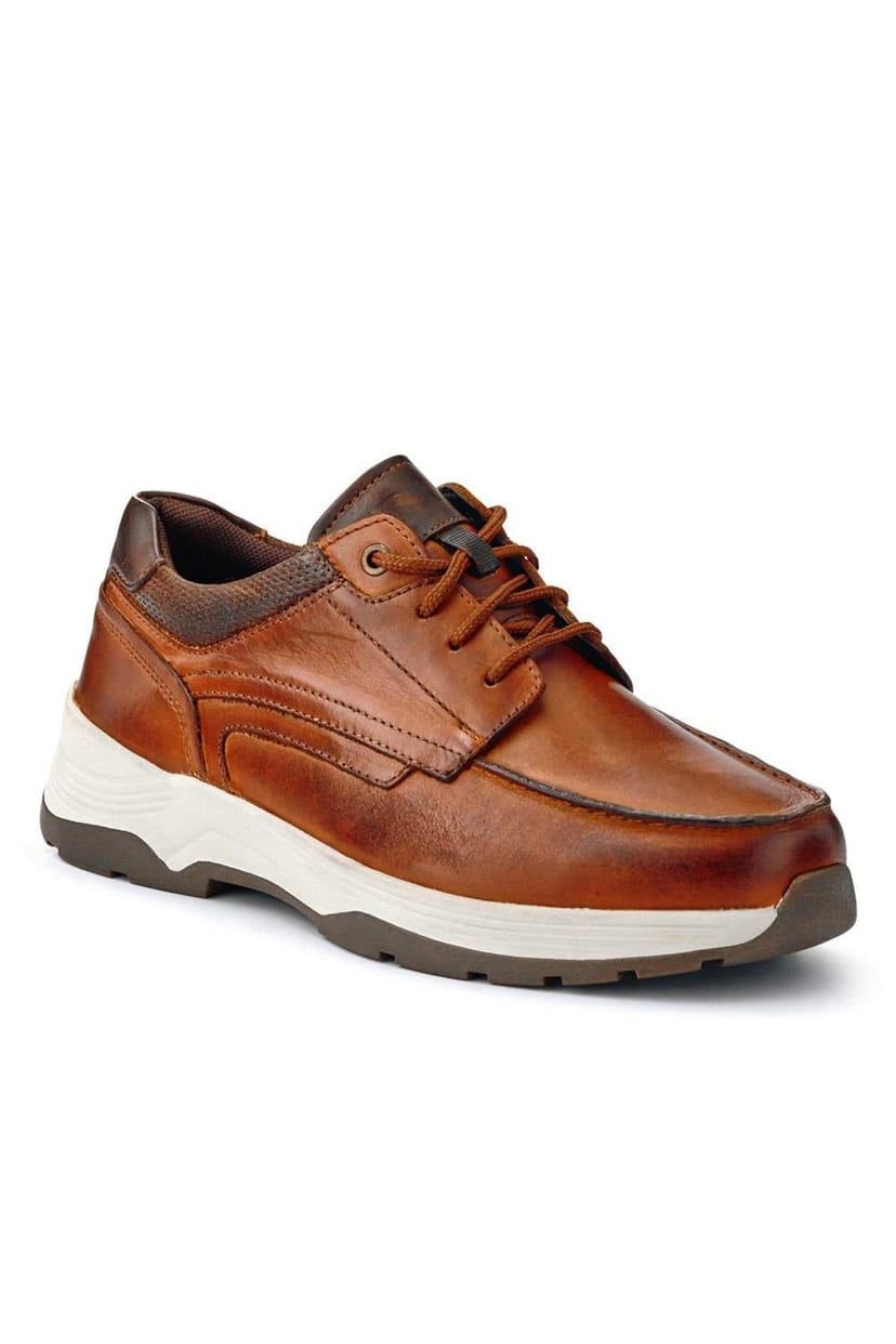 Easyfit Easyfit Men's Extra-Wide Leather Casual Shoes in Brown - 1