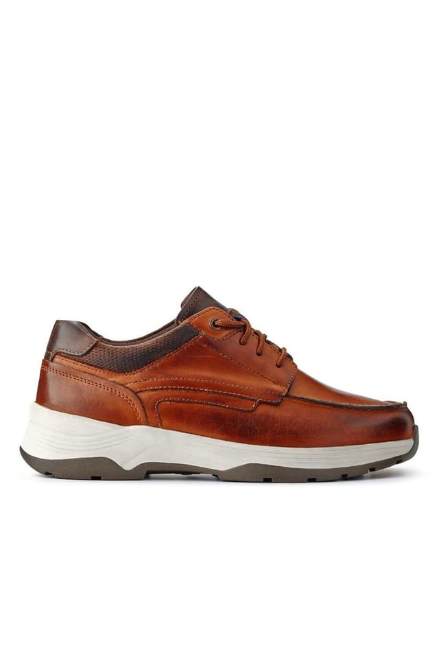 Easyfit Easyfit Men's Extra-Wide Leather Casual Shoes in Brown - 2
