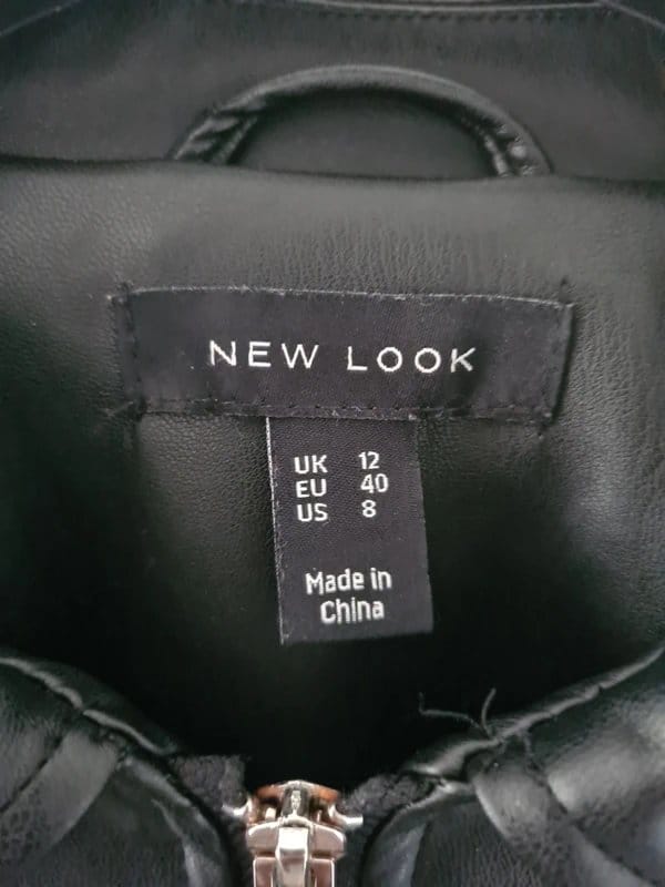 New Look Black Boxy Faux Leather PU Jacket