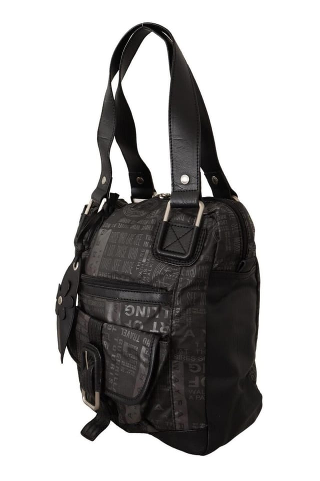 WAYFARER WAYFARER Women's Black Printed Logo Shoulder Handbag Purse Bag - 2