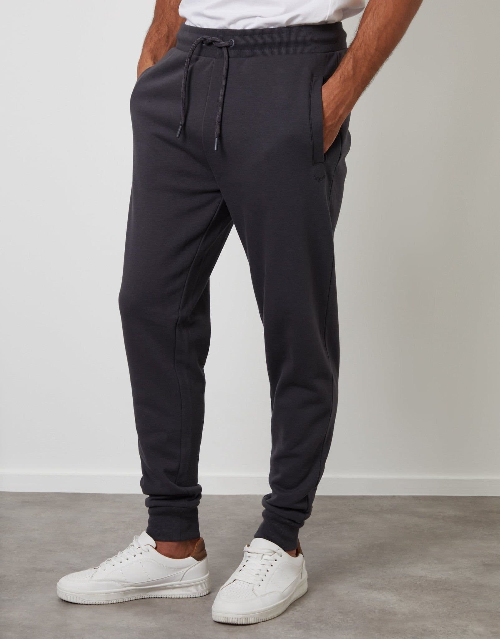Threadbare threadbare Men's 'Cotton Blend 'Trifoliate' Joggers in Grey