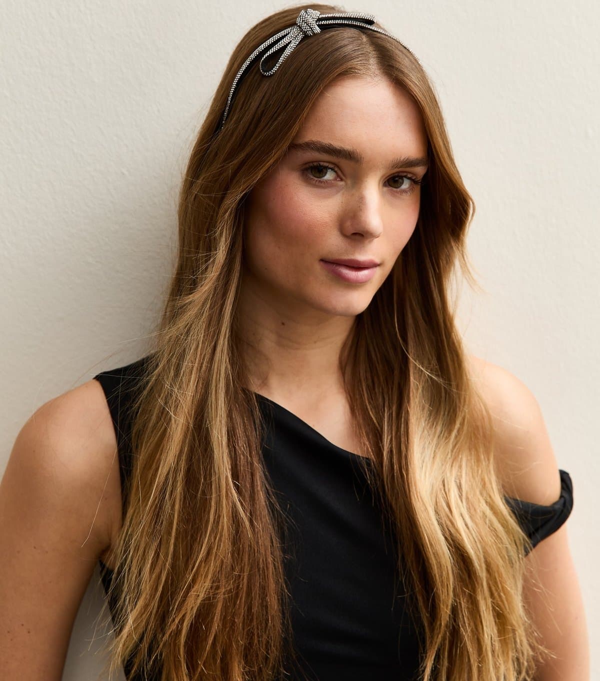 New Look New Look Black Diamante Bow Headband