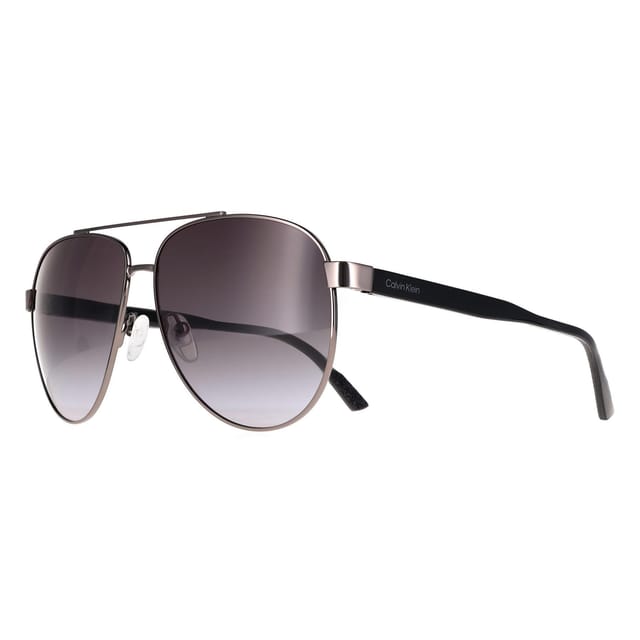 Calvin Klein CALVIN KLEIN Men's Aviator Dark Gunmetal Brown Gradient CK21132S in Grey - 2