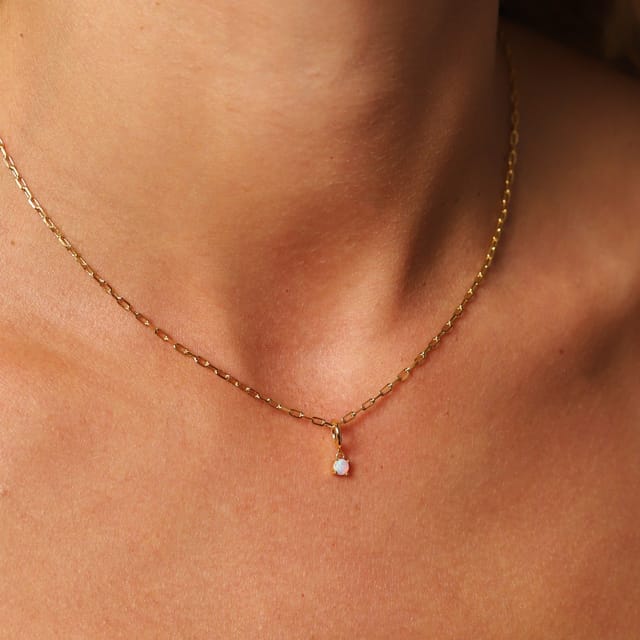 Gold Trip Gold Trip Women's October Birthstone Necklace in Gold - 2