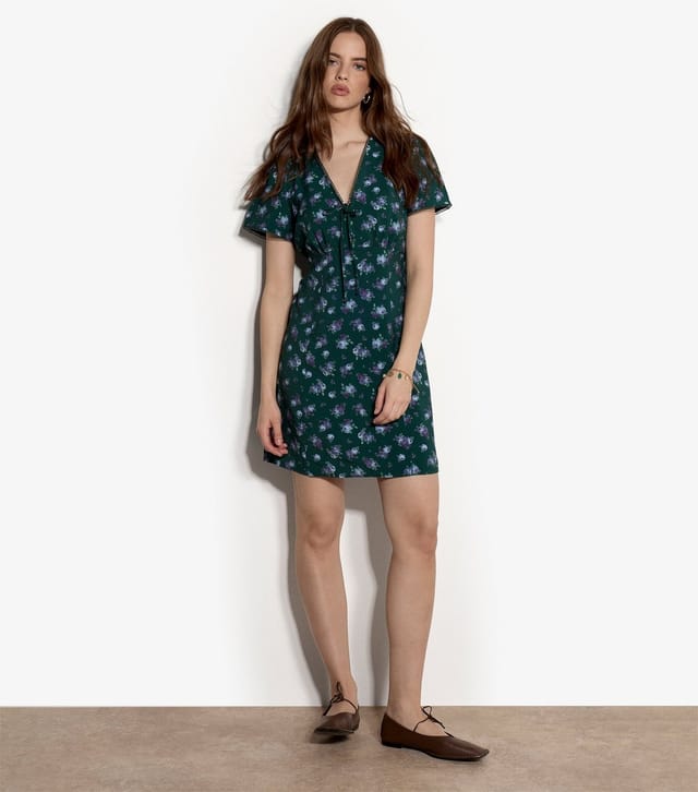 Apricot Women's Green Floral Print Tea Dress Apricot New Look - 2