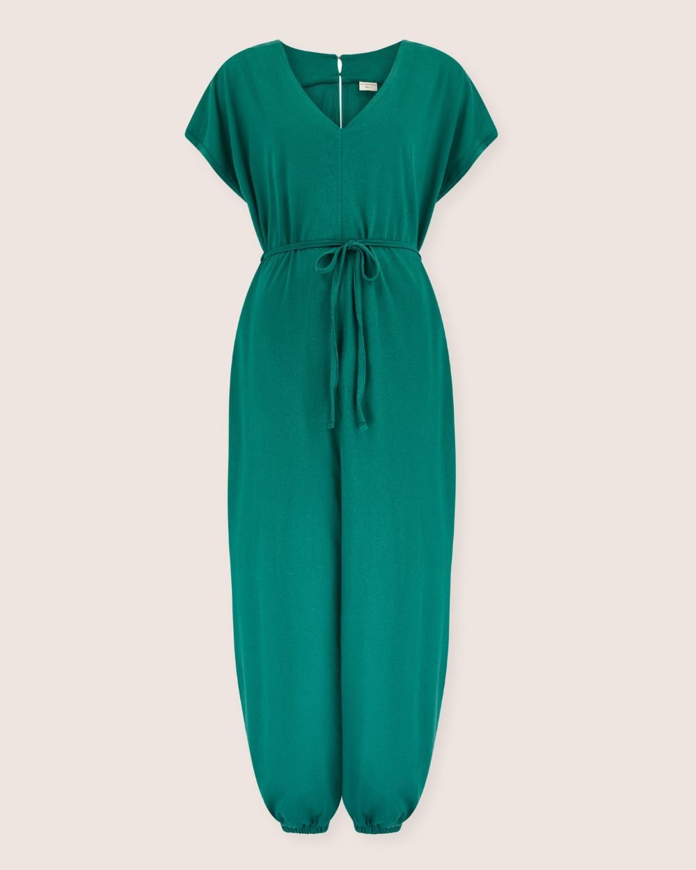 Turtledove London Turtledove London Women's Rita Green Tie Waist Jumpsuit - 2