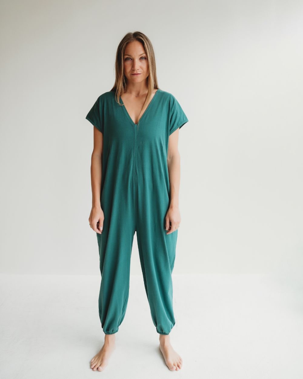 Turtledove London Turtledove London Women's Rita Green Tie Waist Jumpsuit - 3