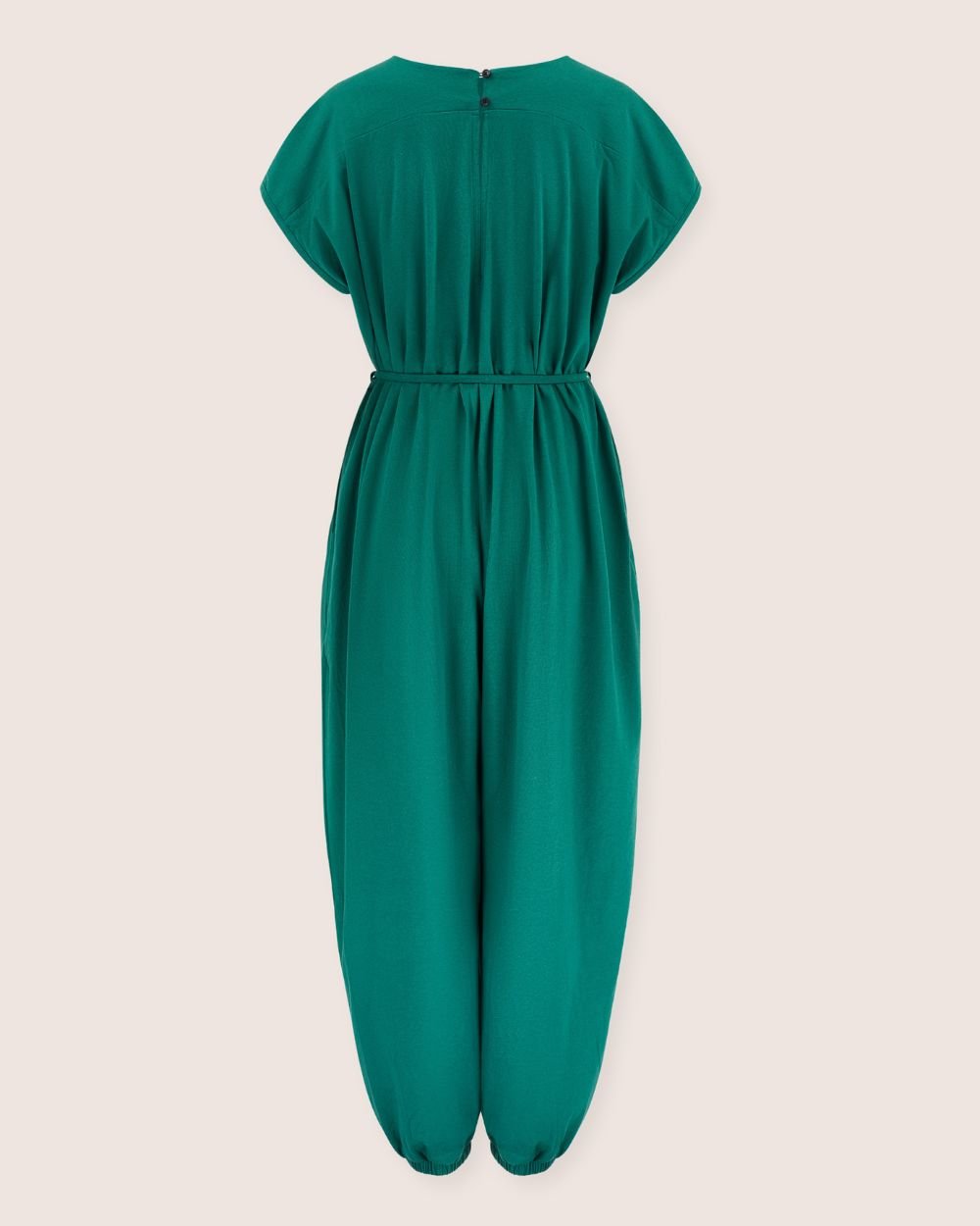 Turtledove London Turtledove London Women's Rita Green Tie Waist Jumpsuit - 4