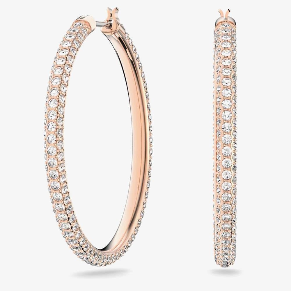 Swarovski Swarovski Rose Gold Tone Crystal Hoops Earrings 5383938
