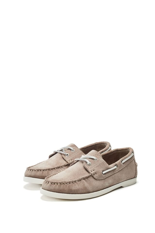 Moda In Pelle Moda In Pelle Women's 'Eleesa' Suede Loafers in Stone - 2