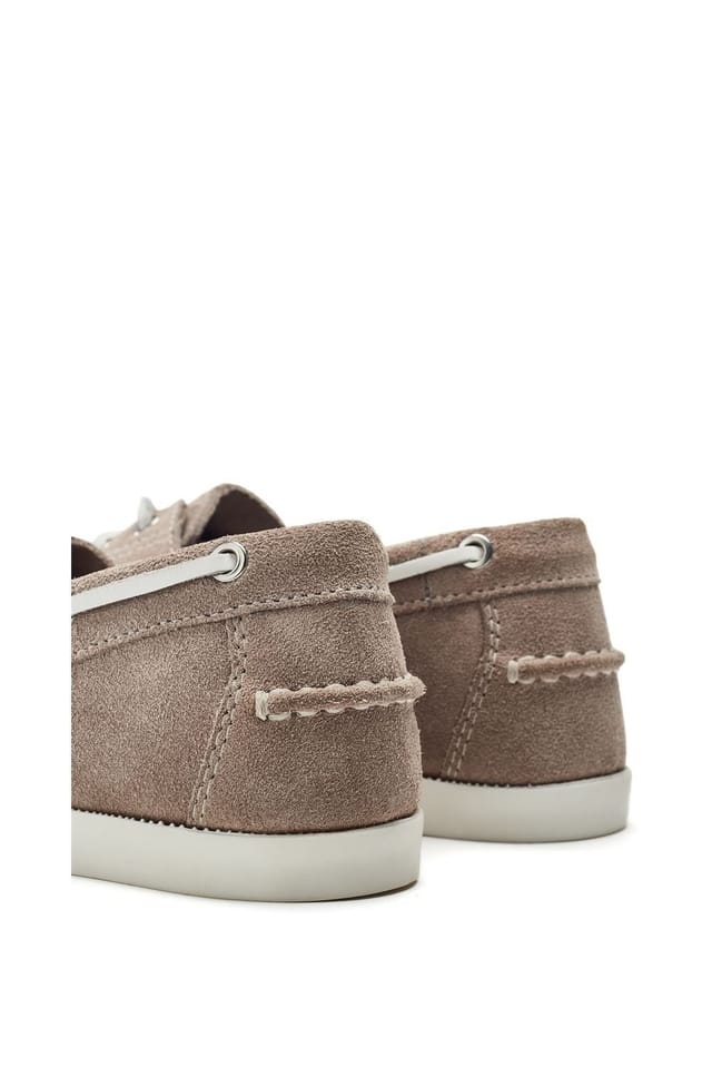 Moda In Pelle Moda In Pelle Women's 'Eleesa' Suede Loafers in Stone - 3