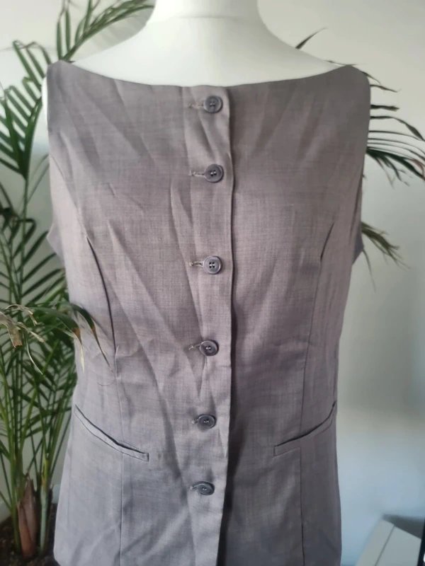 Shein Shein Size XL (would fit a 16) Grey Waistcoat - 1