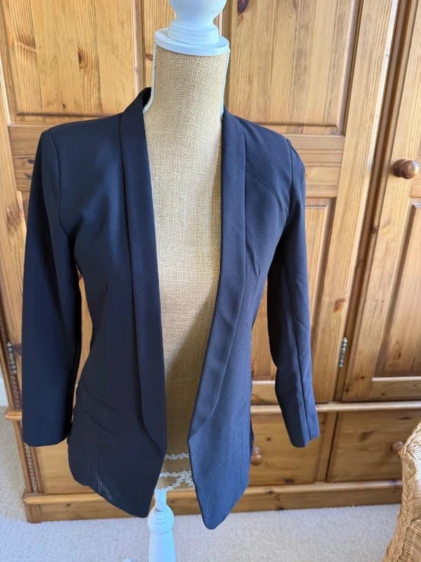 ASOS Petite black waterfall jacket - petite size 10