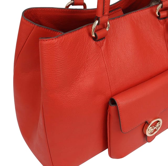 Paul Costelloe Paul Costelloe Women's Shebelle Leather Shoulder Bag in Red - 3