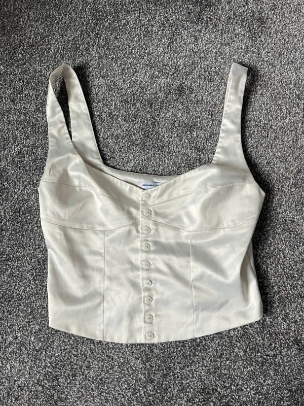 Bershka satin corset top