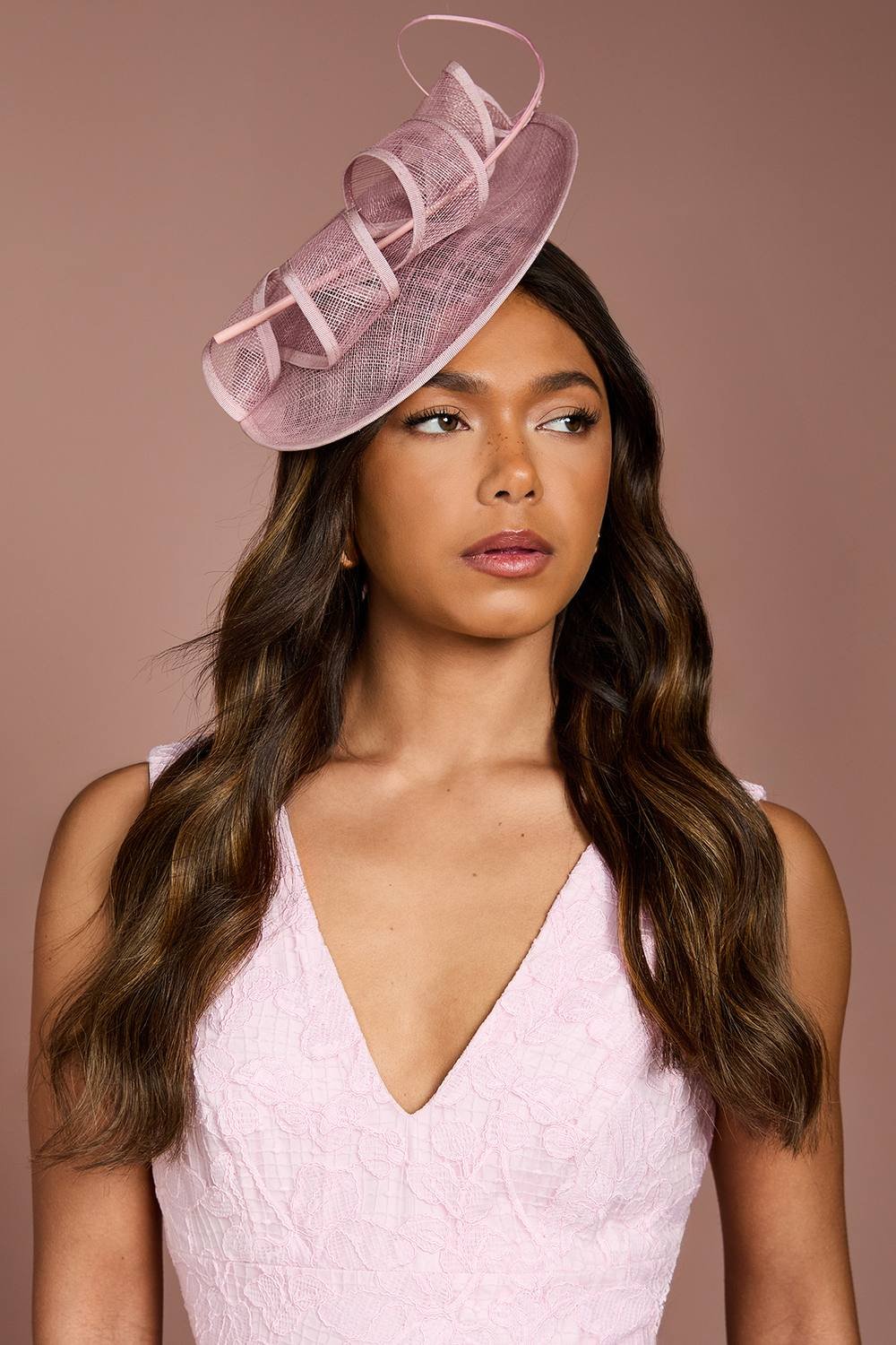Coast Coast Women's Loop Detail Disc Fascinator in Light Pink - 2